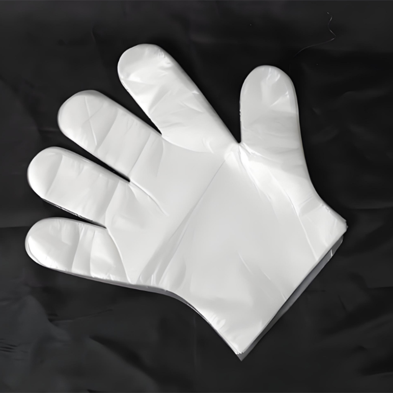 Hindi tinatablan ng tubig at hindi tinatablan ng langis Mga Off-white na guwantes na HDPE Hindi tinatablan ng tubig at hindi tinatablan ng langis Mga Off-white na guwantes na HDPE