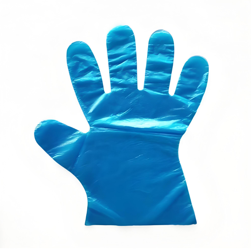 Anti-bacteria, acid at alkali resistant Blue LDPE gloves