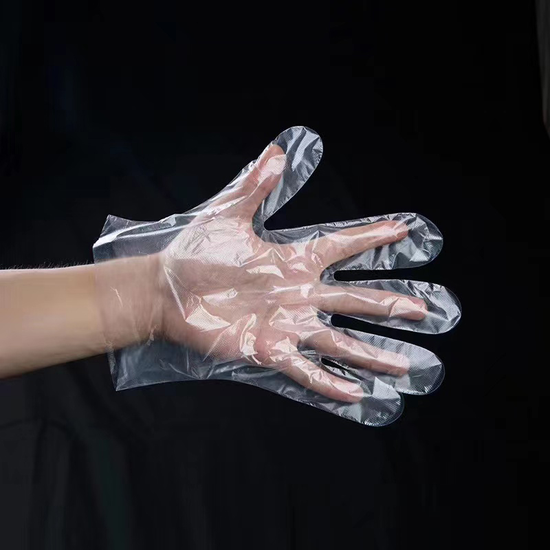 Hindi tinatablan ng tubig at hindi tinatablan ng langis Mga Off-white na LDPE na guwantes
