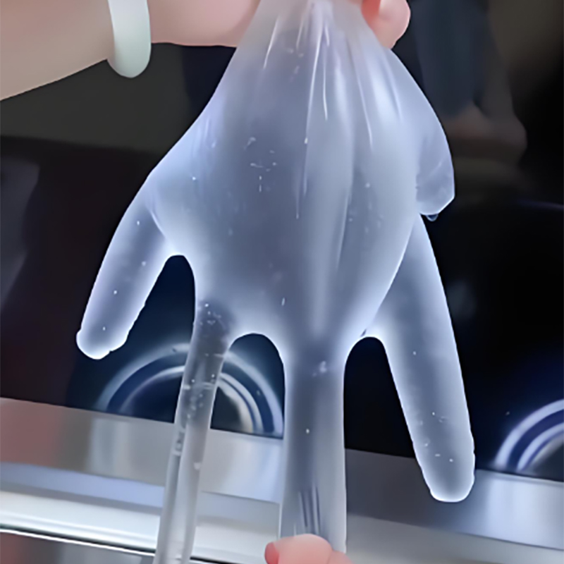 Maalaga sa kapaligiran at malambot na Off-white TPE gloves (matte texture) Maalaga sa kapaligiran at malambot na Off-white TPE gloves (matte texture)