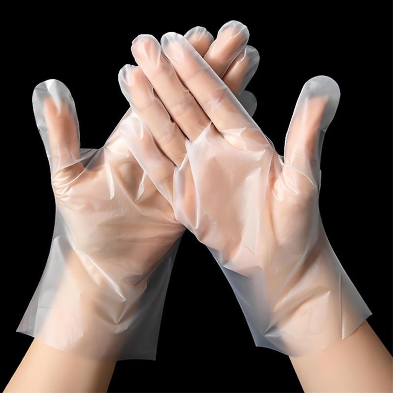 ‌‌‌Maalaga sa kapaligiran at malambot na Off-white TPE gloves (matte texture)