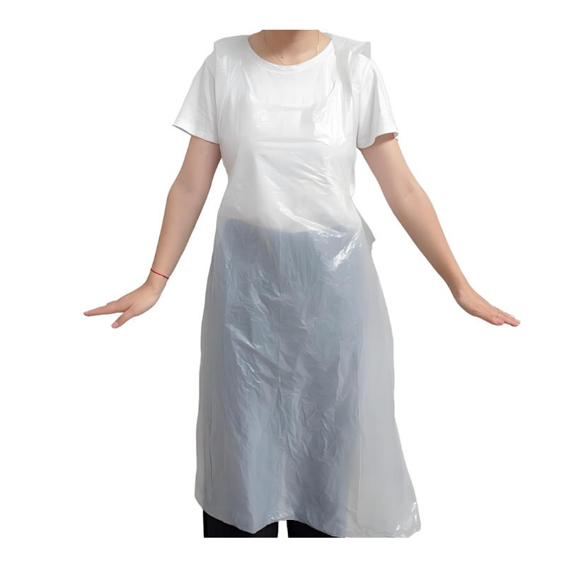 Creamy puting PE apron Creamy puting PE apron