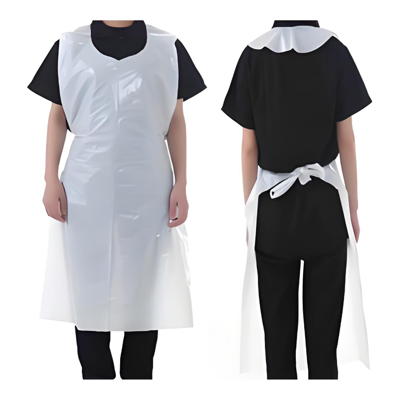 Creamy puting PE apron Creamy puting PE apron