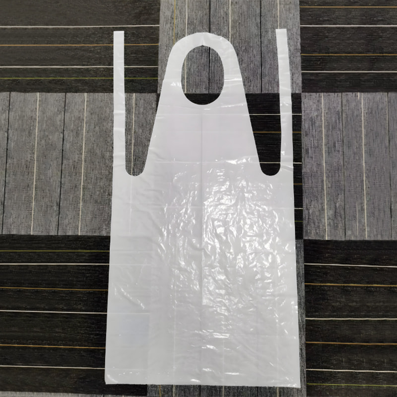 Creamy puting PE apron